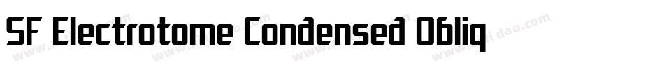 SF Electrotome Condensed Oblique字体转换